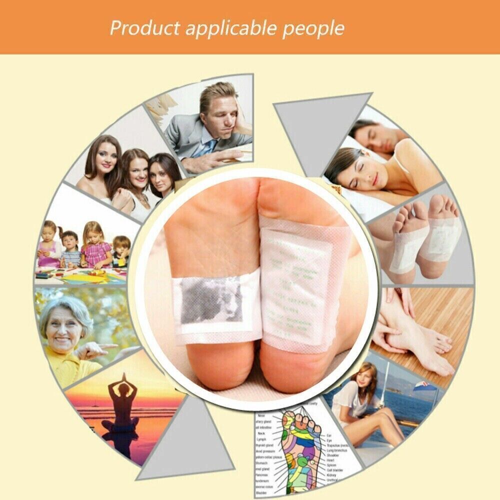 300 Pack Detox Foot Patches Pads Natural Plant Toxin Removal Sticky Adhesive