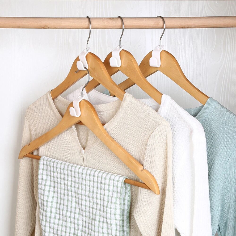 50pcs Space Saving Clothes Hanger Connector Hooks Cascading Clothing Organizer