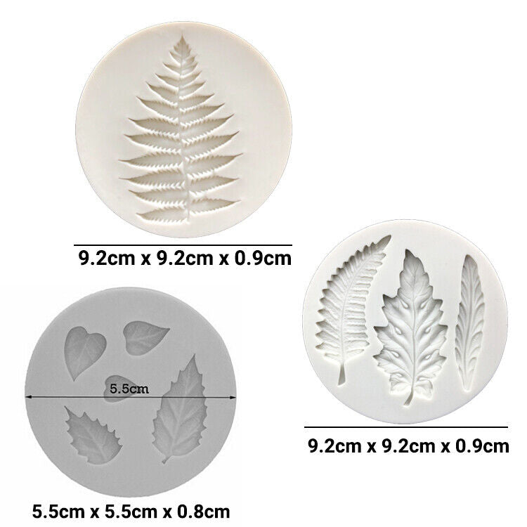 Silicone Leaves Fondant Mould Cake Sugarcraft Chocolate Decorating Baking Molds