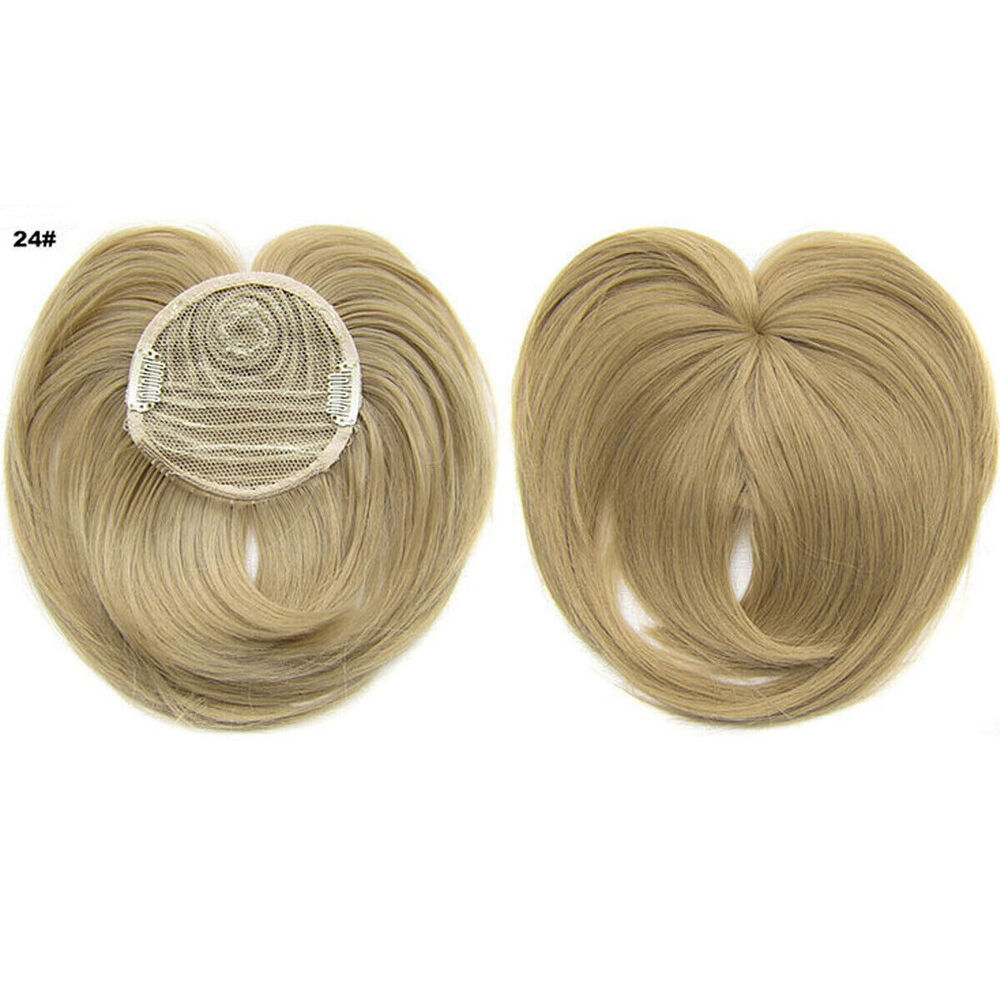 Hair Toupee Topper Piece Thin Clip in Top Short Staright Hairpiece For Women