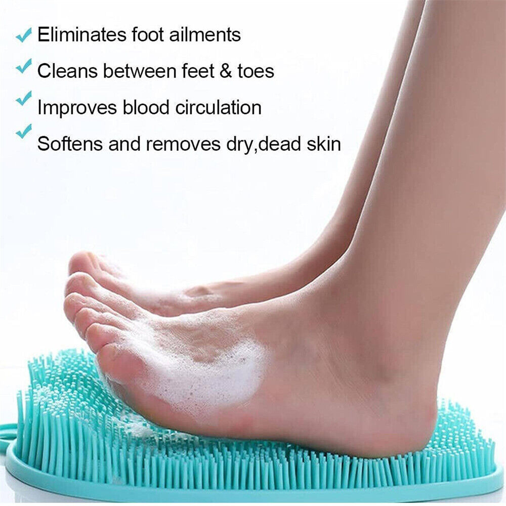 Foot Back Body Scrubber Massager Pad Shower Bath Exfoliating Brush Cleaning Mat