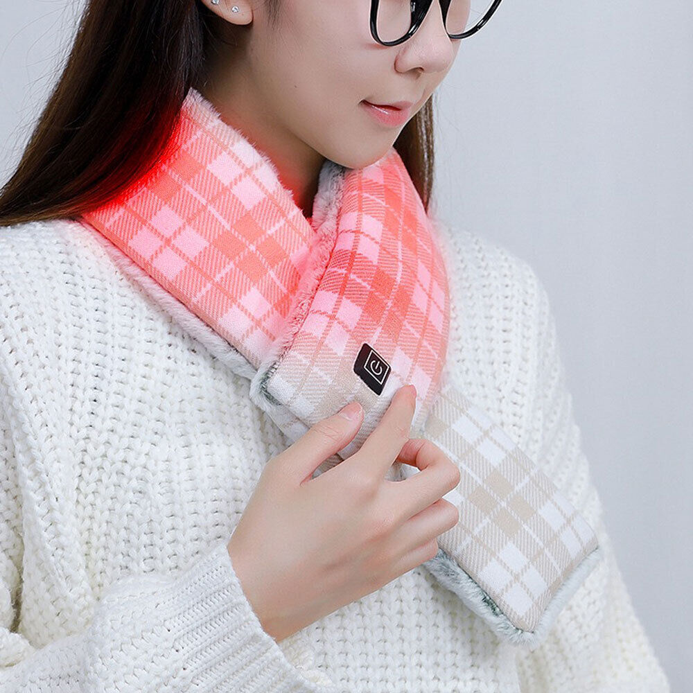 Unisex Electric Shawl Super Warmer Winter Soft Heated Scarf Neck USB #T