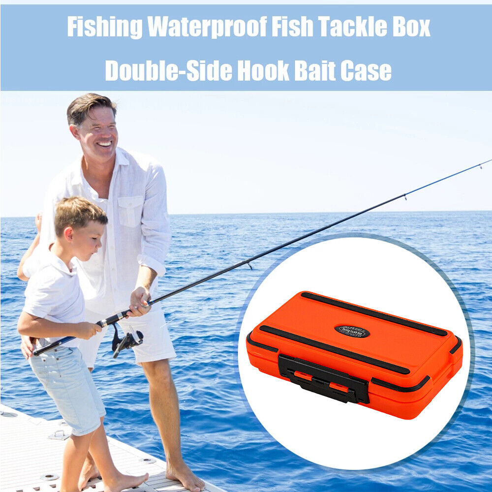 Sealed Waterproof Fishing Tackle Tray ABS Plastic Double Sided Lure Storage Box