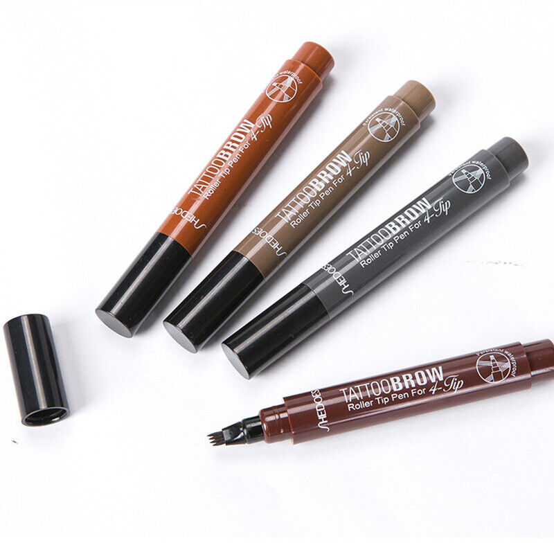 Four Pronged Eyebrow Pencil Beard Brush Waterproof Eyebrow Pencil Makeup Natural