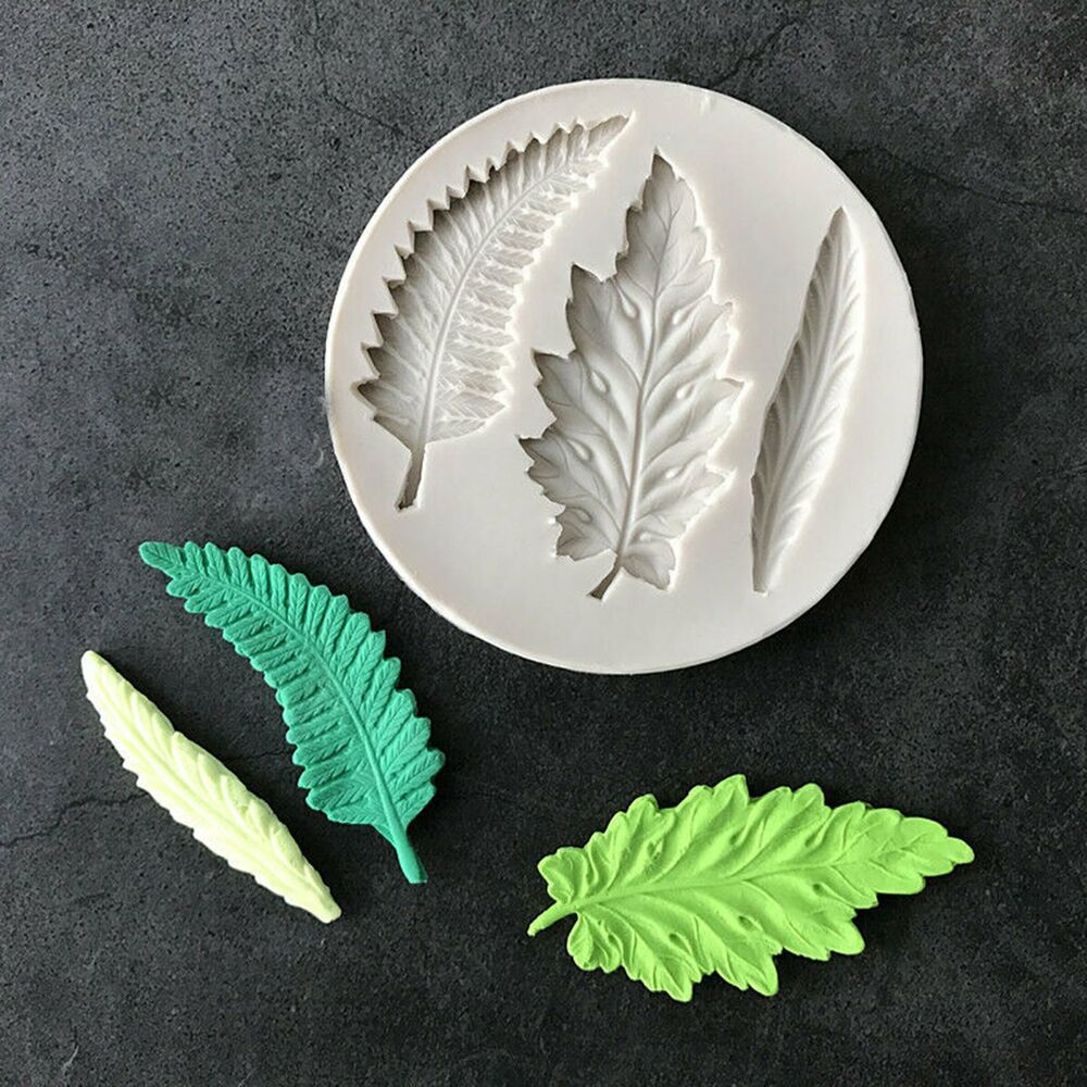 Silicone Leaves Fondant Mould Cake Sugarcraft Chocolate Decorating Baking Molds