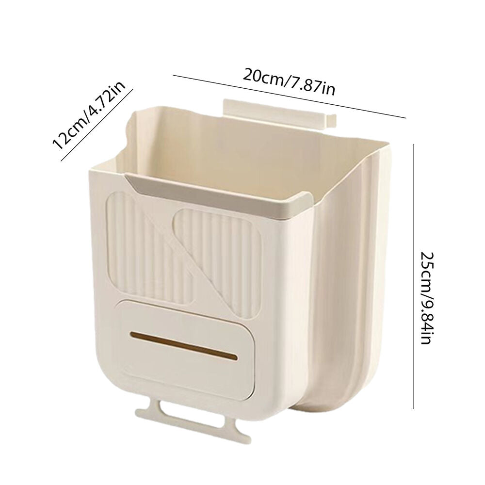 Wall Mounted Trash Can Foldable Waste Bin Collapsible Garbage Can Compost Bin