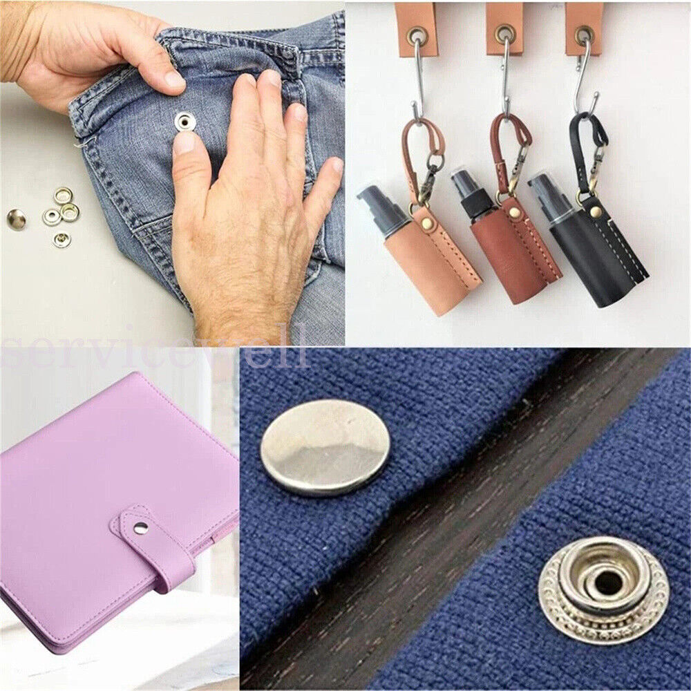 Reliable Snap Fastener Kit 203pcs Durable Snaps for Clothing Sewing and Mending