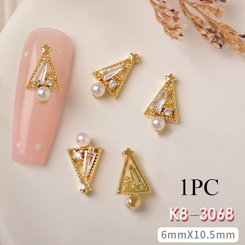 3D Luxury Nails Charms Christmas Glitter Jewelry Gift Art Rhinestones Decor