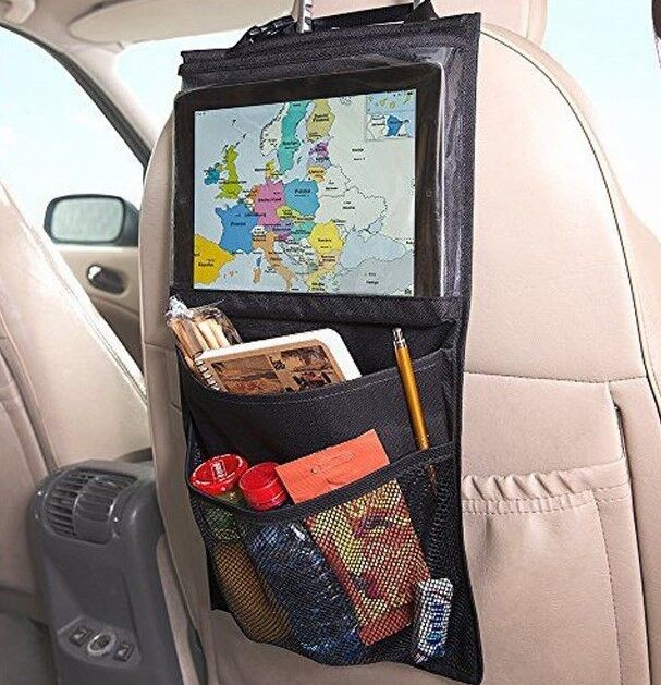 Back Car Seat Hanging Organizer iPad Holder Storage Waterproof Travel Bag Pocket