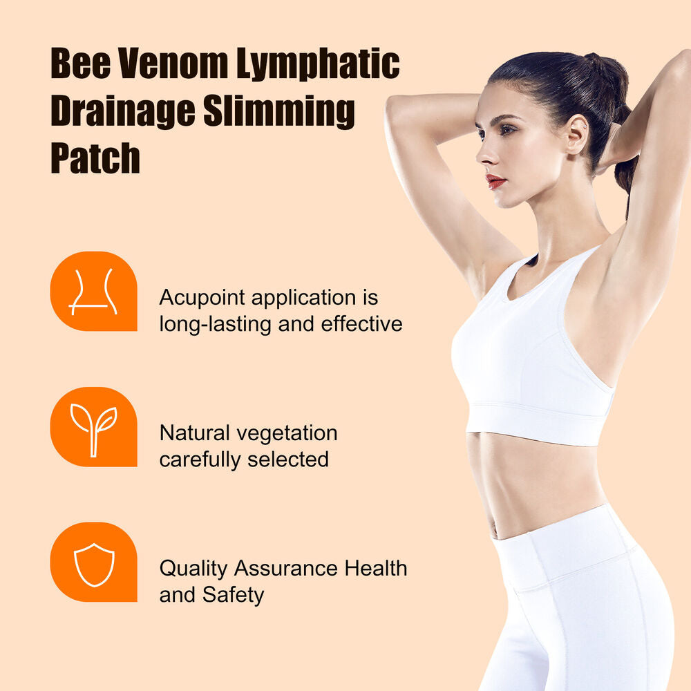 40pcs Bee Venom Lymphatic Drainage Fat Patch Slimming Body Slim Care Patches Women Men