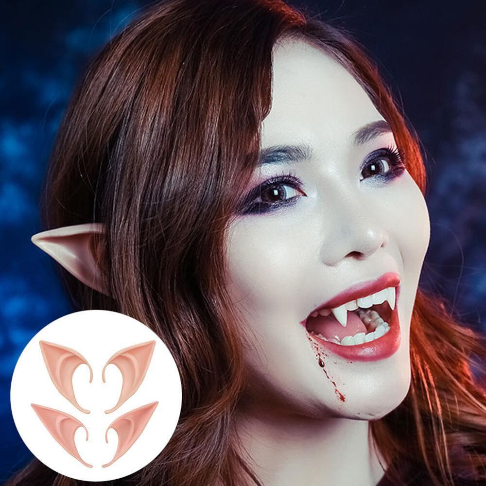 Halloween Latex Elf Ear Simulation Harmless Prop Angel Cosplay Tool (Short)