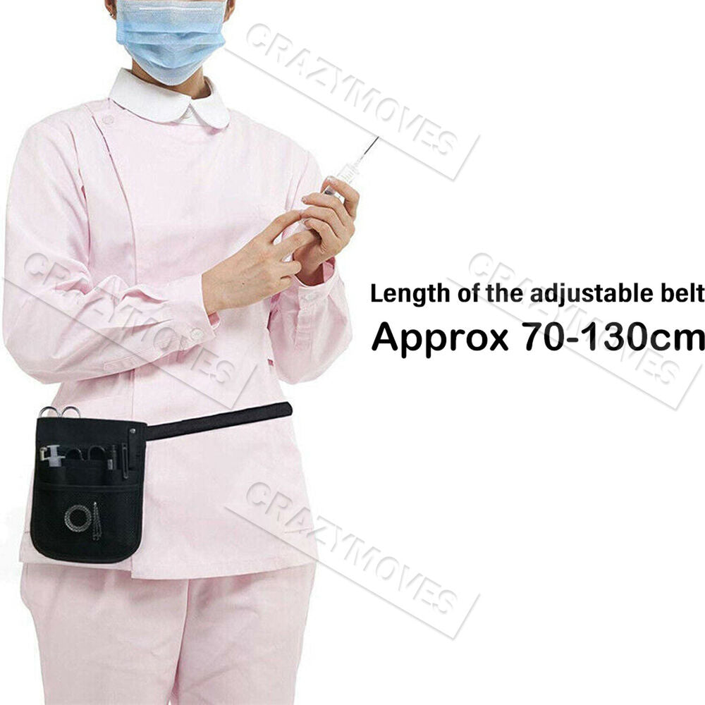 Nurse Pouch Extra Pocket Quick Pick Vet Agecare Waterproof Bag w/ Belt Strap