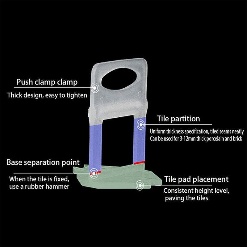 1.5-3mm Tile Leveling System Clips Plier Levelling Spacer Tiling Tool FloorWall