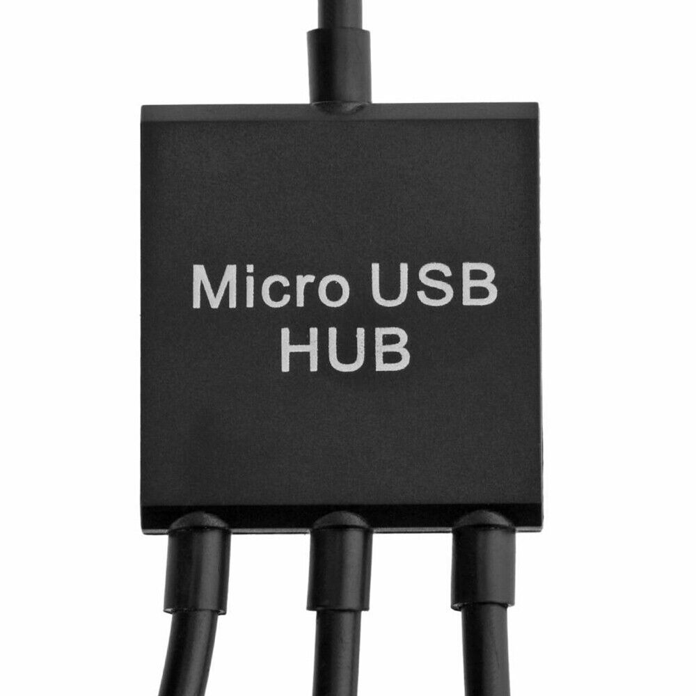 3 in 1 Male to Female Micro USB 2.0 Host Hub Cable Power Adapter Charging OTG