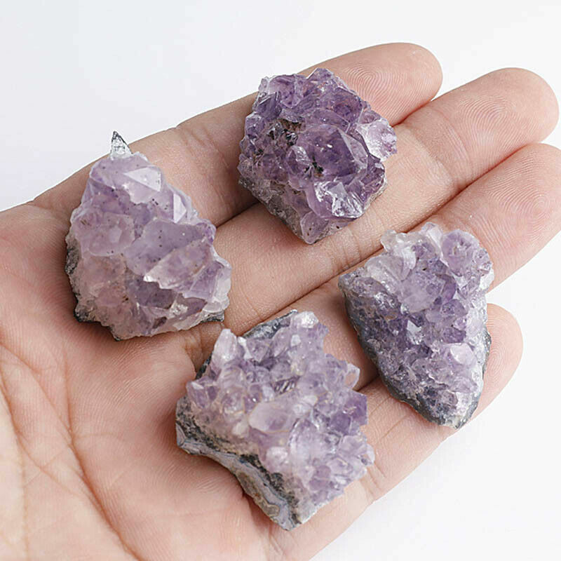 Natural Amethyst Cluster Crystal Quartz Stones Healing Rough Mineral Specimen