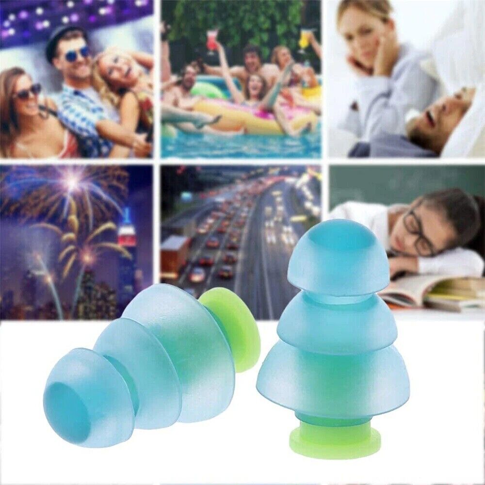 Soft Silicone Ear plugs Reusable Noise Cancelling Ear plugs For Sleeping Study