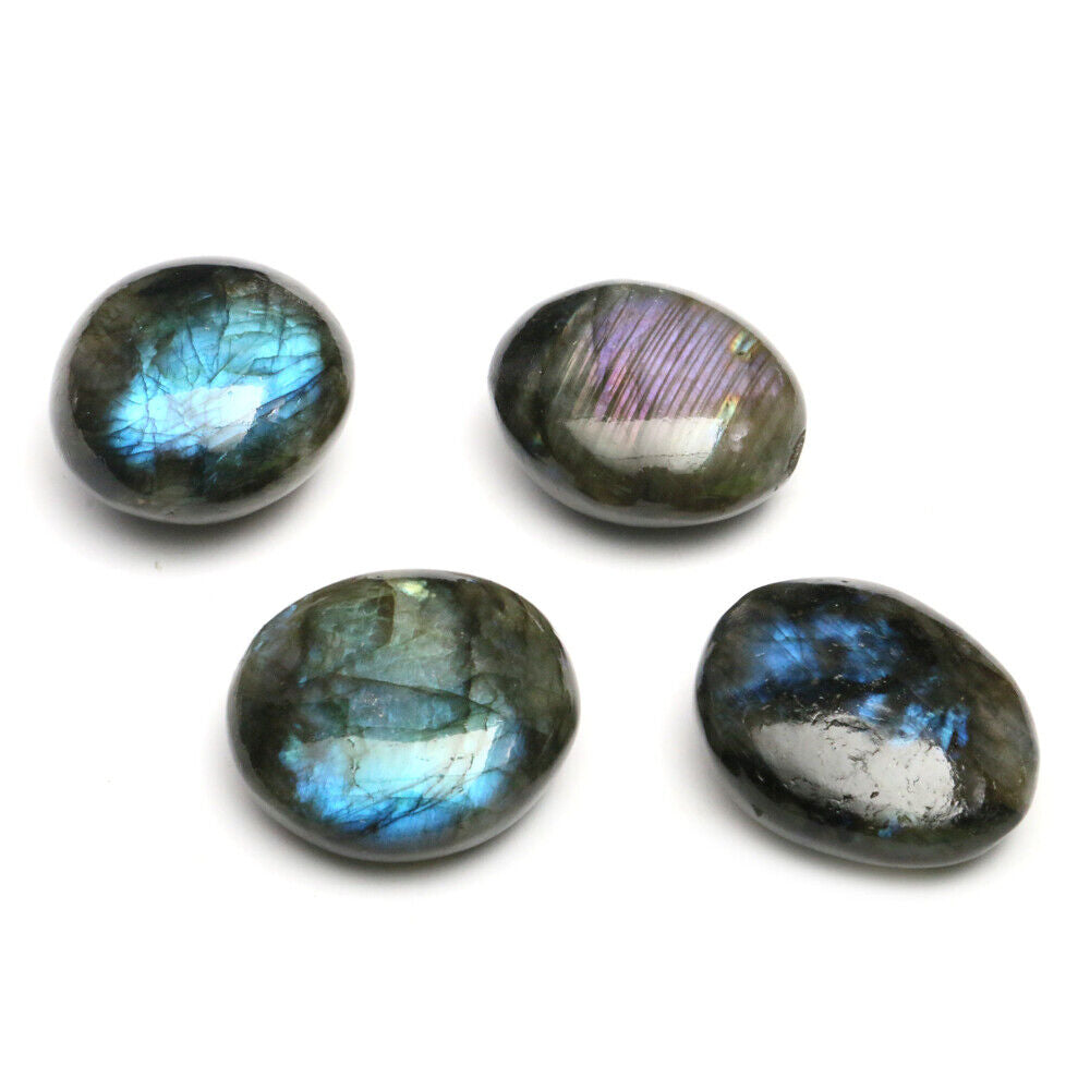 Natural Labradorite Polished Crystal Quartz Ore Specimen Palm Stone Worry Stone