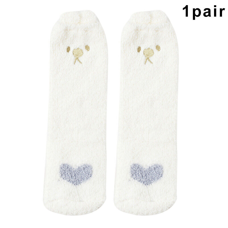 Winter Cat Claws Cute Thick Warm Sleep Floor Socks for Women Girl Home Indoor #T