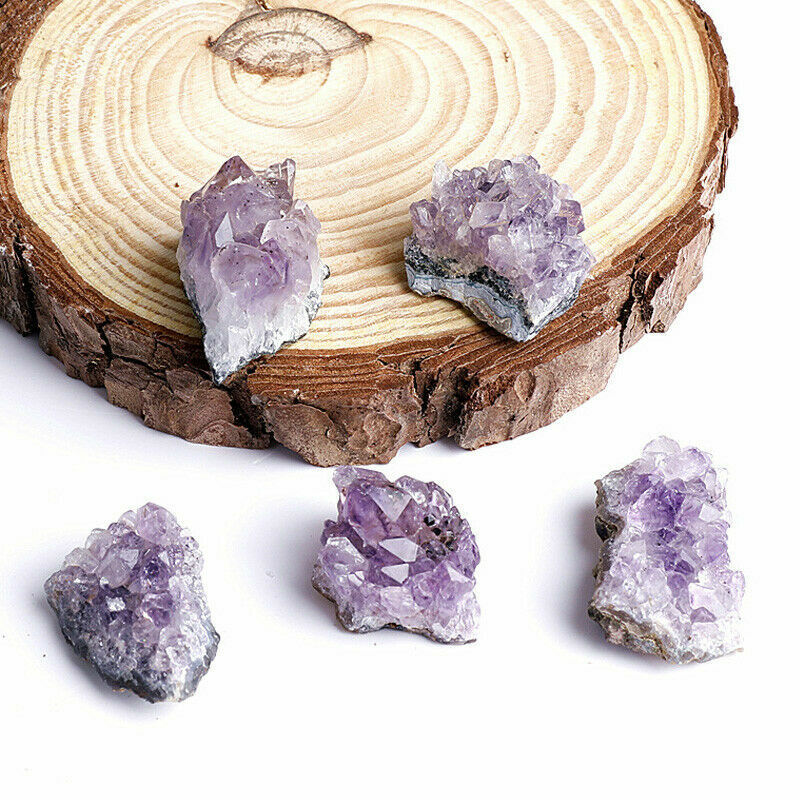 Natural Amethyst Cluster Crystal Quartz Stones Healing Rough Mineral Specimen