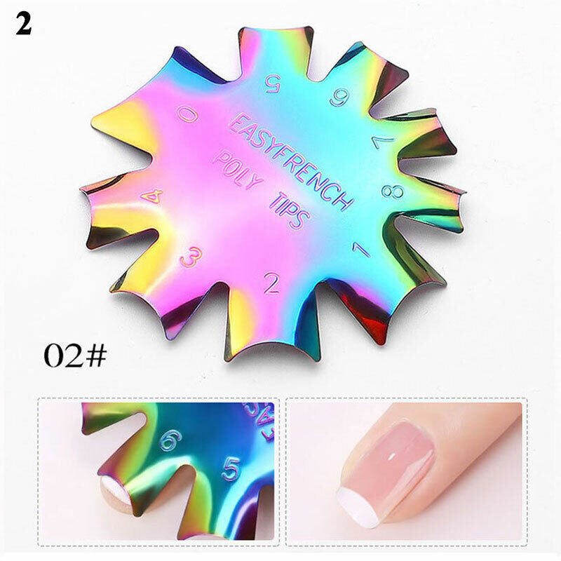 French Tip Smile V Line Edge Cutter Stencil Trimmer Nail Art Styling DIY Tool