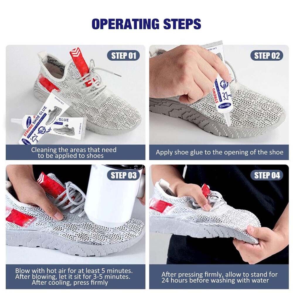 3PK Strong Shoe Glue Sole Repair Adhesive Waterproof for Sneaker Leather Shoes