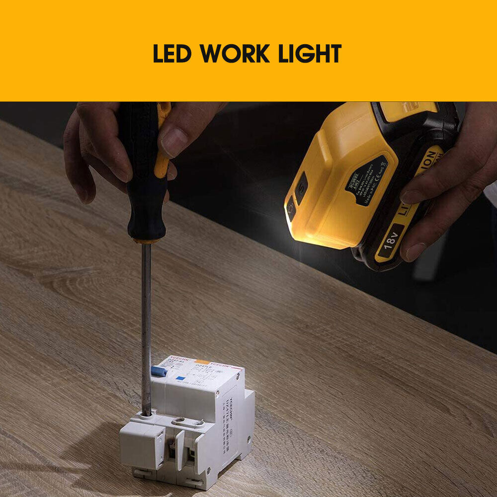 USB TypeCAdapter for DEWALT 14.4V to 20V MAX XR Lithium Battery LED Work Light