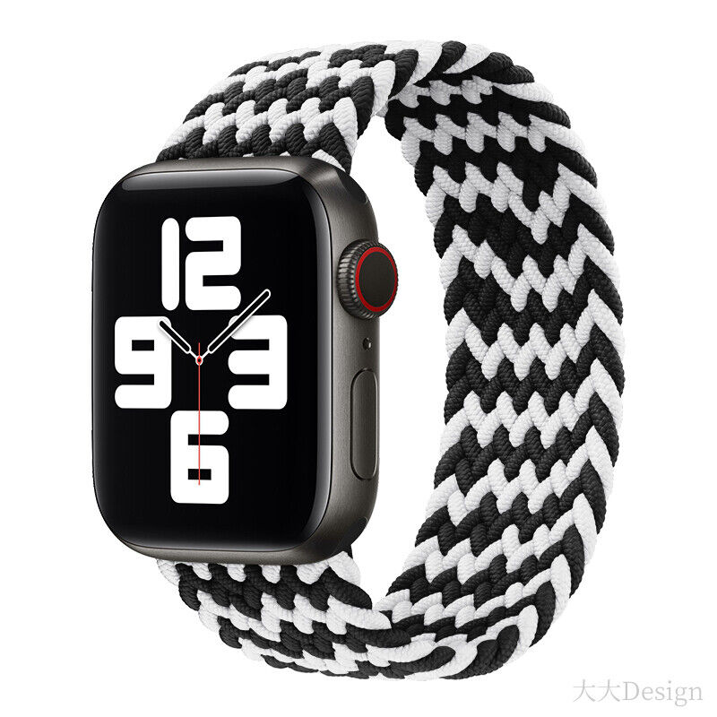 For Apple Watch Band Series 8 7 6 5 SE Nylon Braided Solo Loop Strap 41 42 44 45