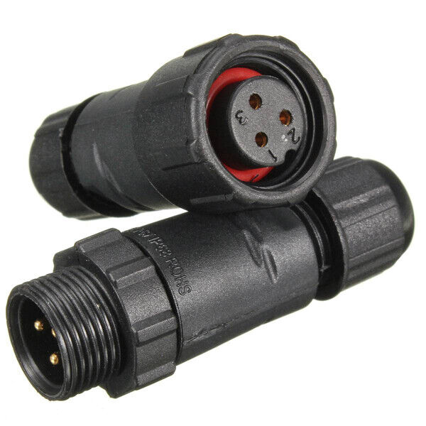 IP68 3/4/5/6 Pins Electrical Cable Wire Connector Outdoor Plug Socket Waterproof