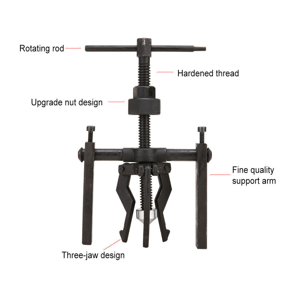 3 Jaws Bearing Puller Bushing Remover Kit Heavy Duty Wheel Gear Extractor Torque
