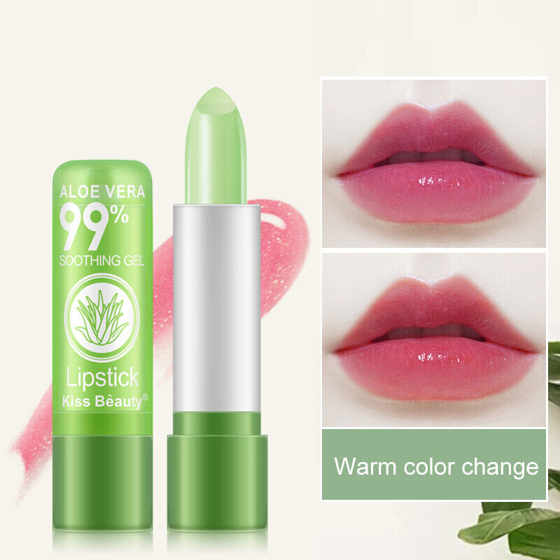 5X Women Aloe Vera Lip Color Changing Lipstick Long Lasting Moisturizing Natural