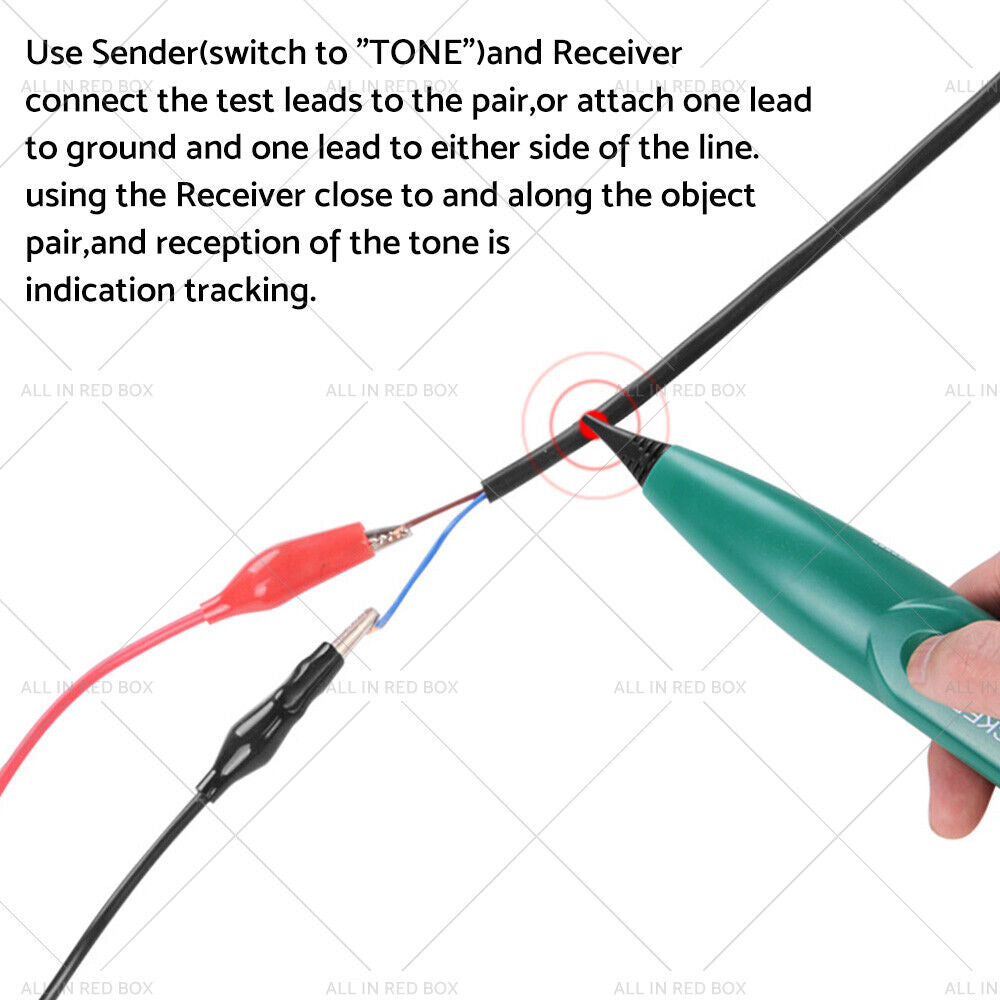 Wire Network Telephone Tracer Cable Finder Tone Generator Probe Tracker