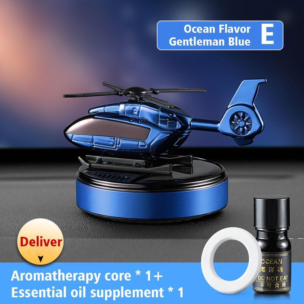 Solar Air Freshener Alloy Helicopter Air Freshener For Car And Home Fragrance