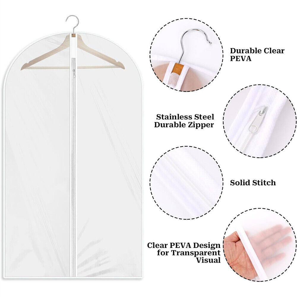 4Clothes Cover Suit Dustproof Storage Bag Garment Dress Jacket Coat Protector