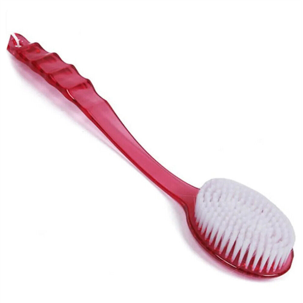 Back Brush Scrubber Long Handled Bath Shower Body Massager Skin Cleaning Tool