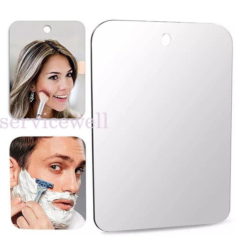 Shave Mirror Bathroom Shower Fogless Shaving PC Lens Anti-Fog Mirror + Free Hook