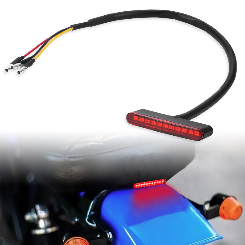 2x Universal Mini 11 LED Motorcycle Tail Light Rear Stop Running Brake Lamp 12V