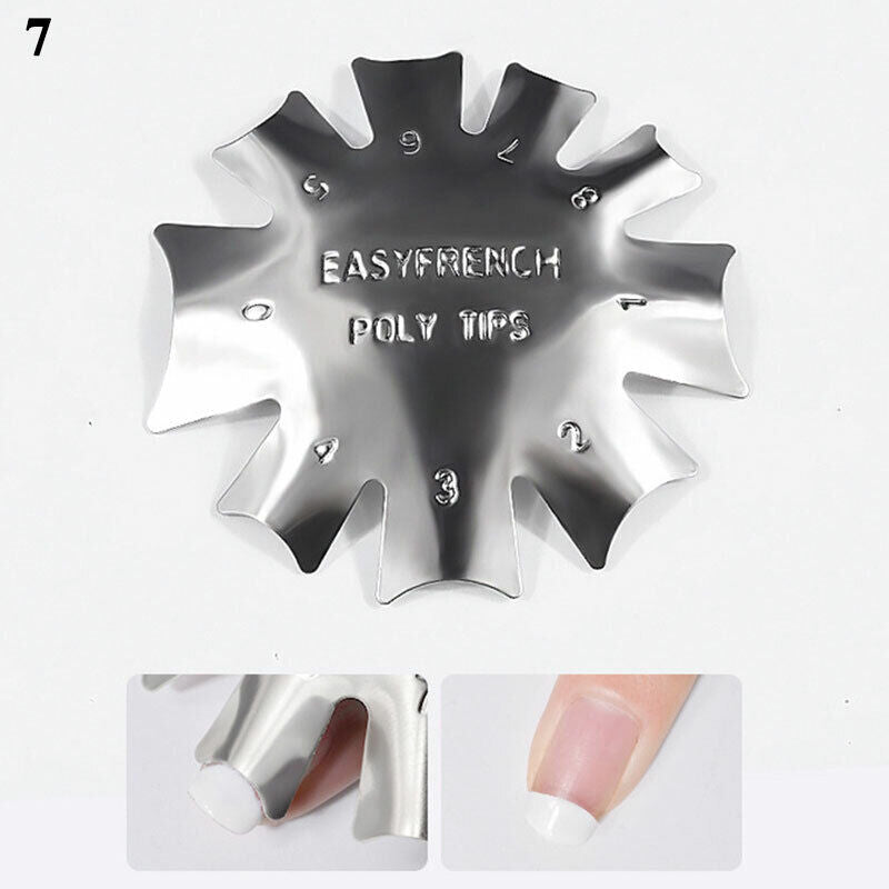 French Tip Smile V Line Edge Cutter Stencil Trimmer Nail Art Styling DIY Tool