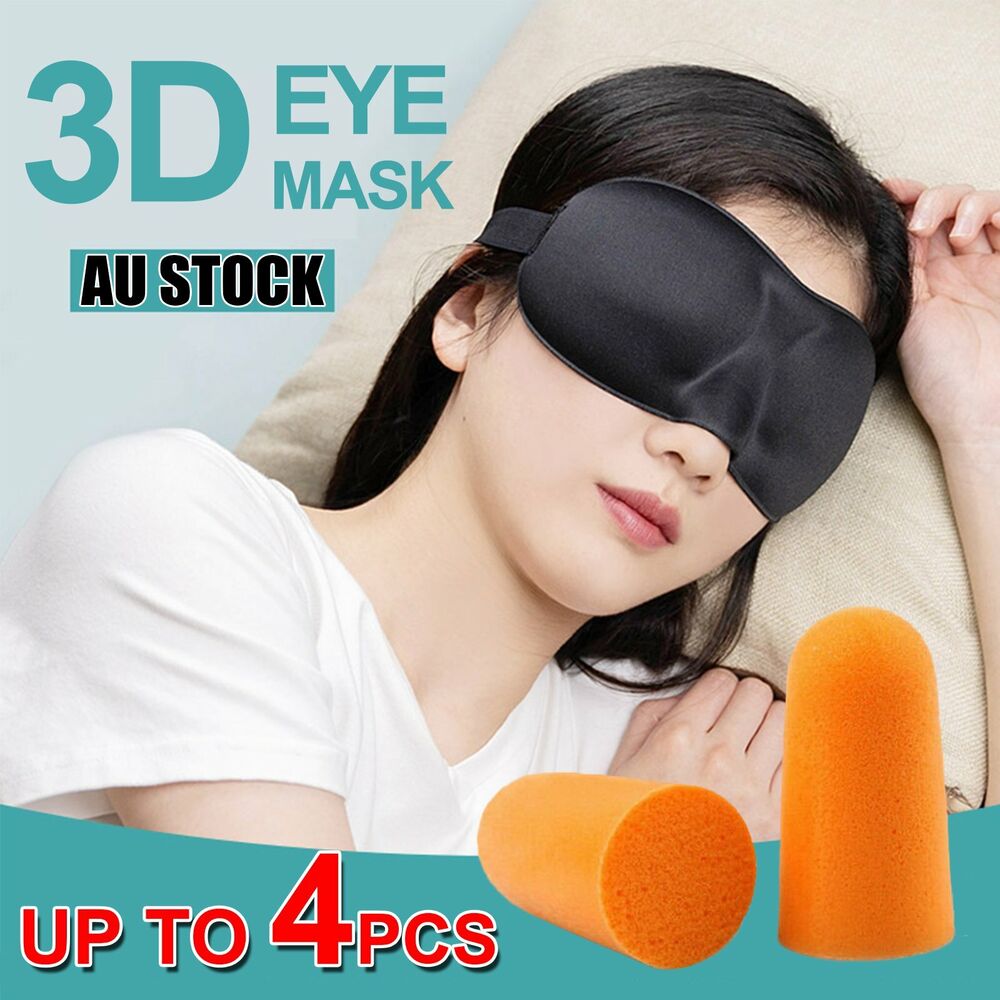 3x 3D Sleeping Eye Mask Blindfold Sleep Travel Shade Relax Cover Light Blinder