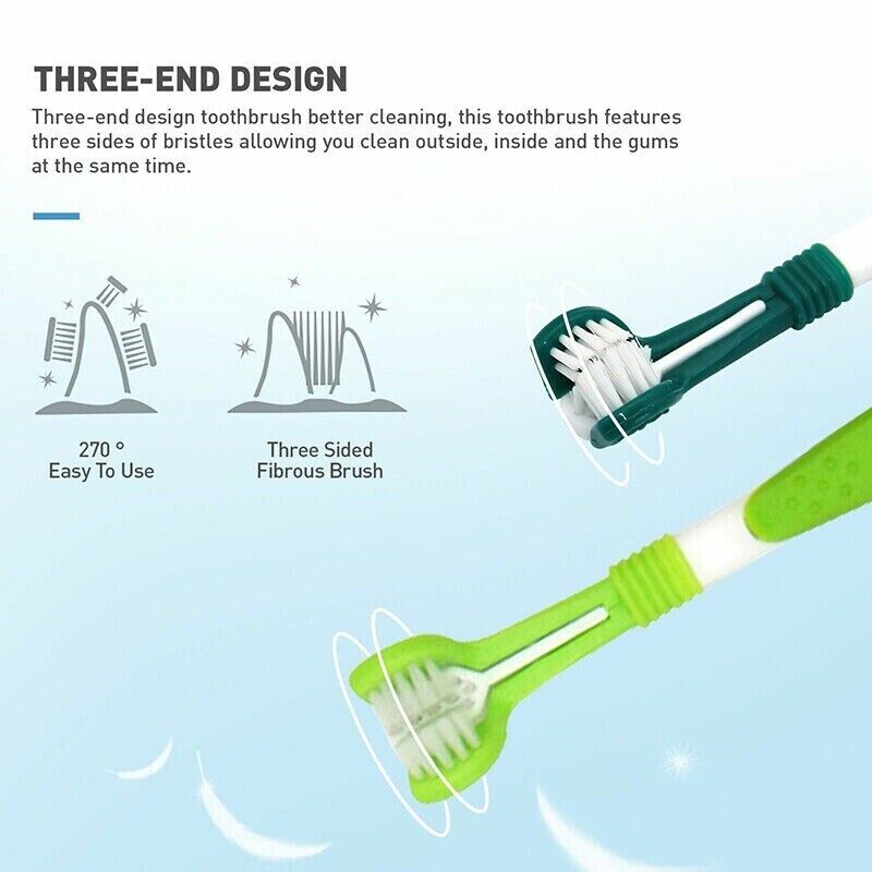 Pet Toothbrush Dog Teeth Cleaning Brush Pet Cat Toothbrush Dog Dental Care Oral