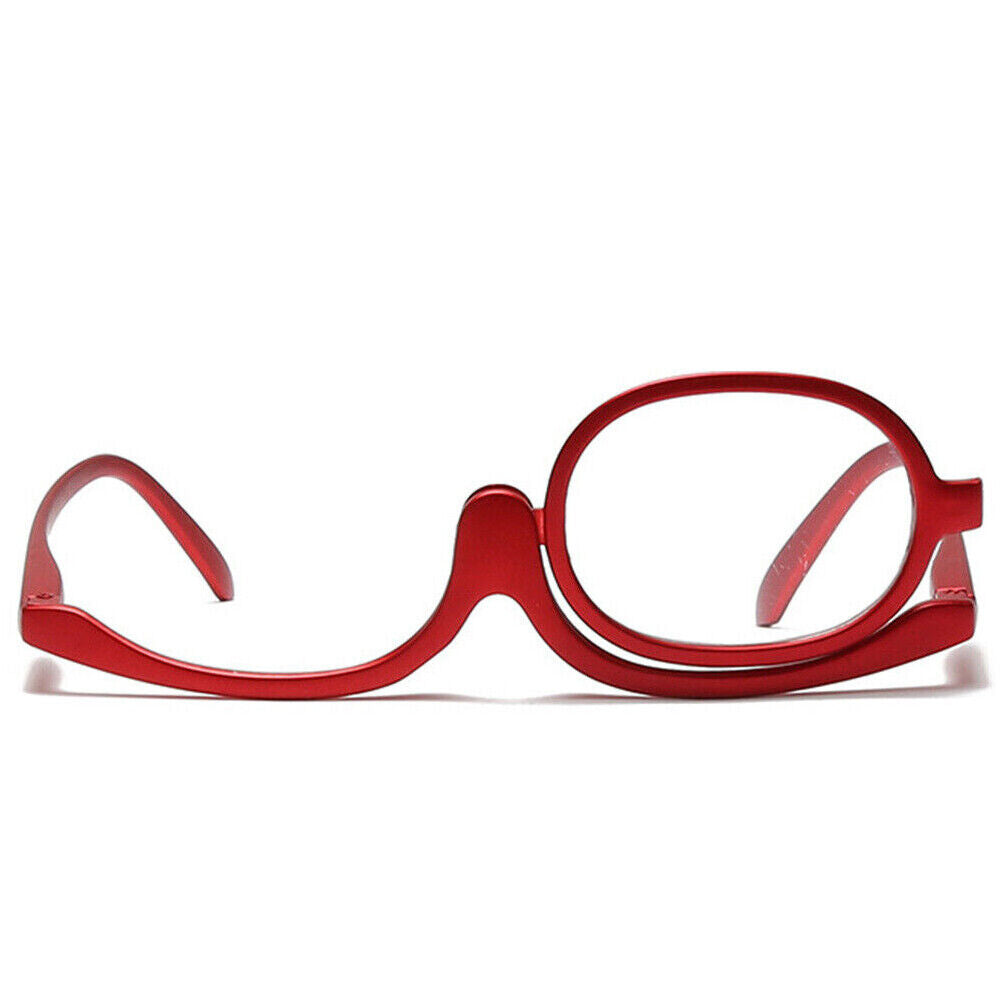 Women Eyeglasses Make-up Magnifying Glasses Foldable Reading Flip Down Glasses