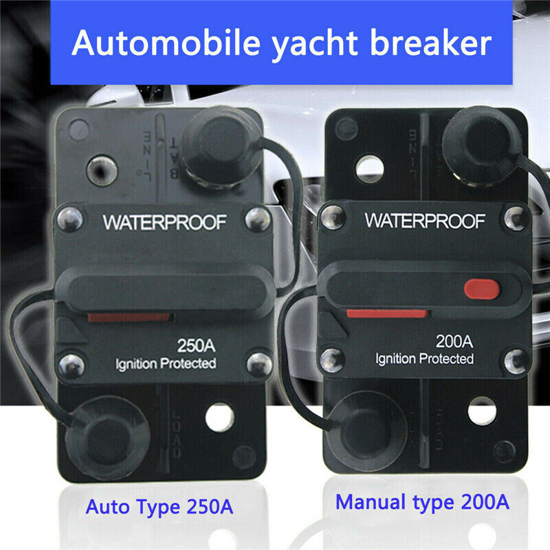 30A-300A AMP Circuit Breaker Dual Battery Manual Reset 12-48V DC Car Waterproof