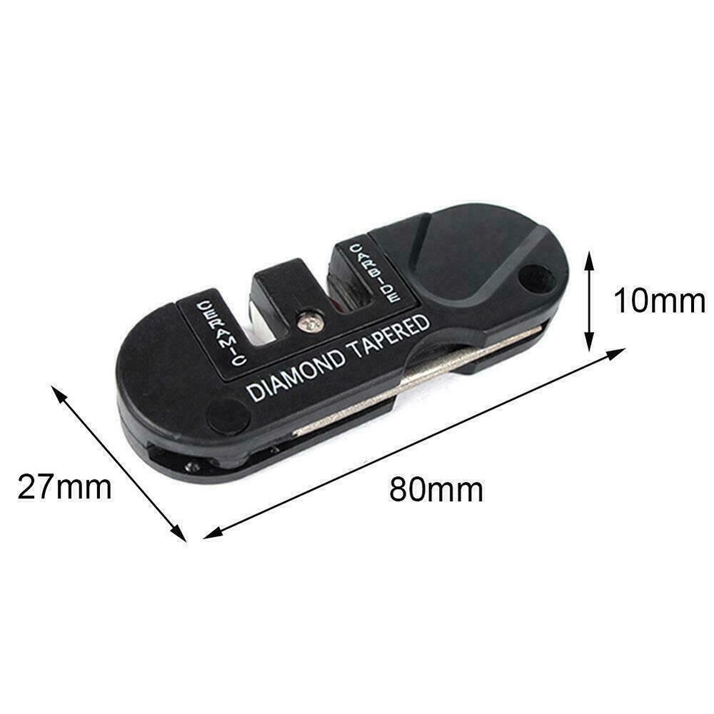 3in1 Outdoor Pocket CUTTING TOOL SHARPENER Mini Ceramic -10% Sharpening