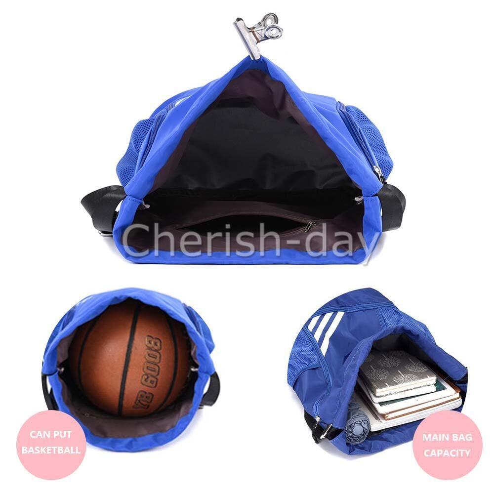 Women Mens Drawstring Backpack Bag Gym Sports Sack Portable Shoe Balls Bags