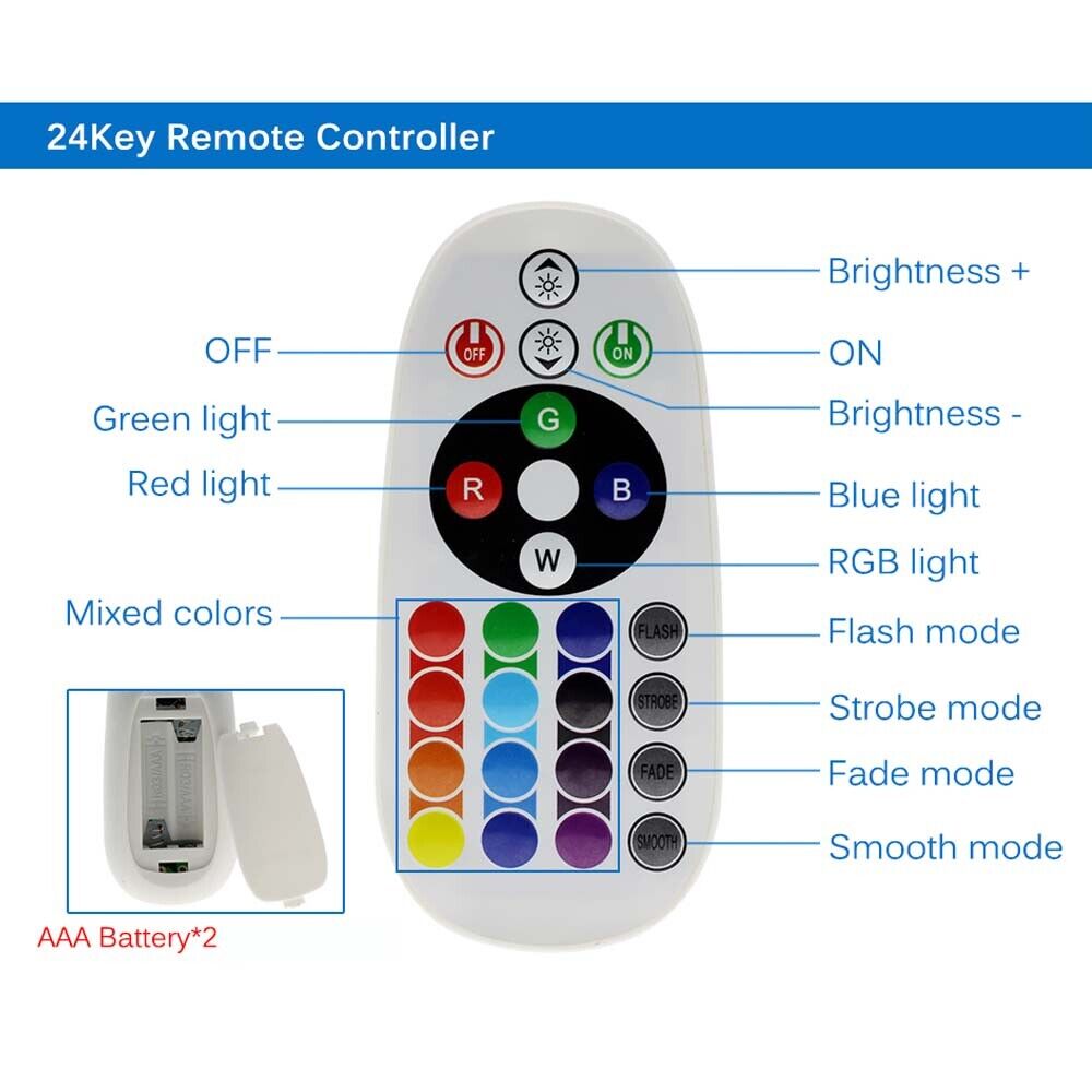 RGB LED Flood Light 50W/100W Outdoor Spotlight Remote Control IP66