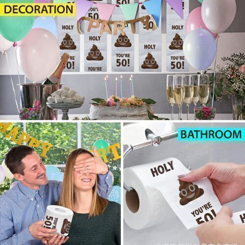 Funny Toilet Paper Roll Birthday Decoration Birthday Gifts for Women Men Gift