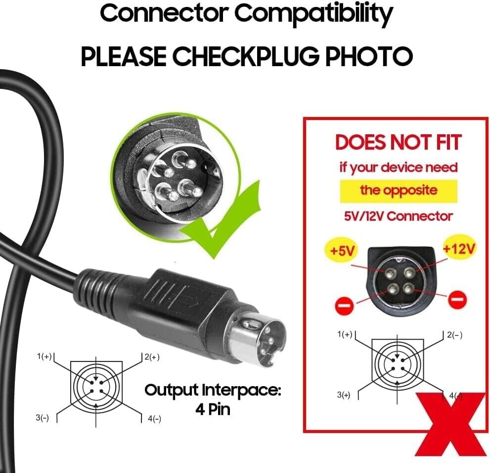 KFD 12V 5A AC Adapter Charger 4-PIN for Channel Well Technology