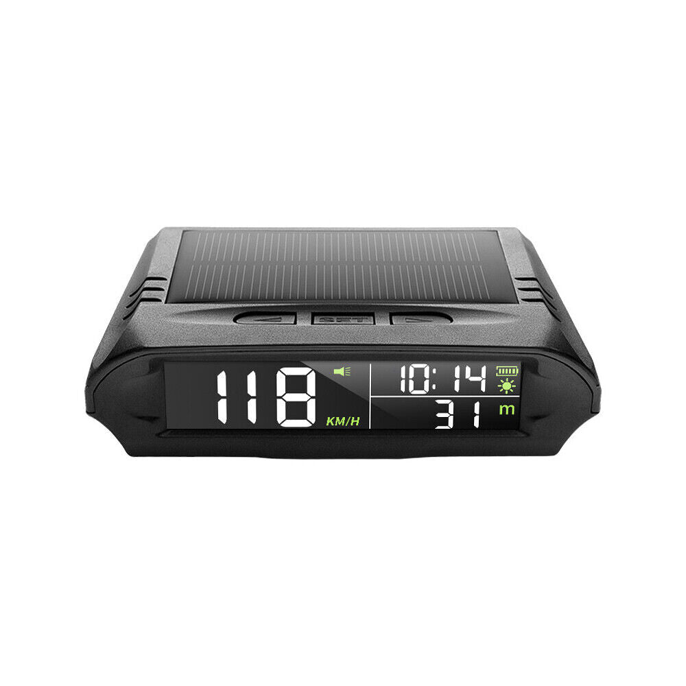 Wireless Car GPS Speedometer HUD Head-up Display Solar Panel Digital Universal