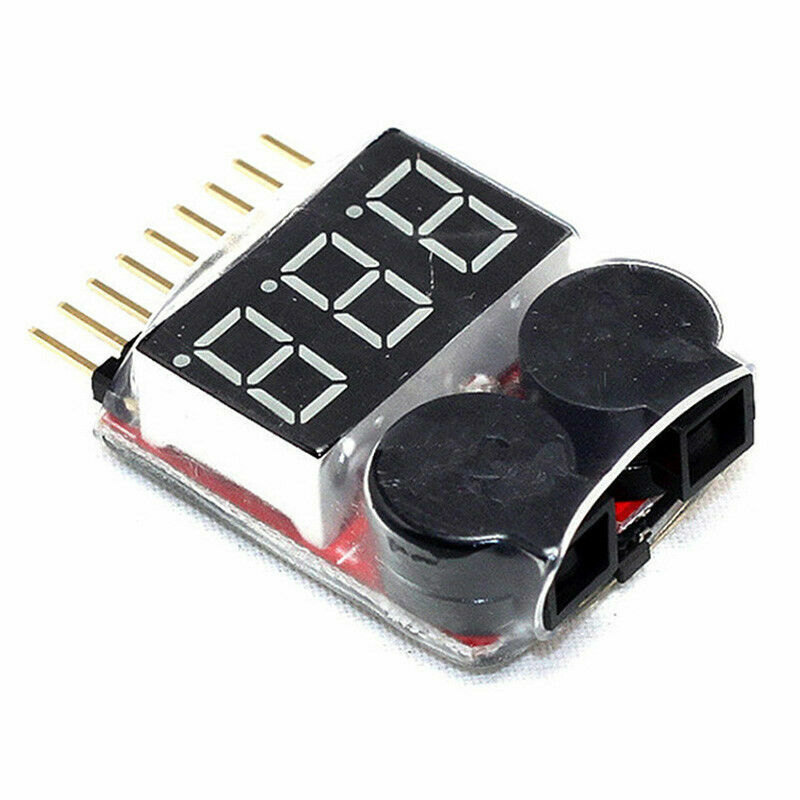 RC Lipo Battery Low Voltage Alarm 1S-8S Buzzer Indicator Tester Checker N4N2