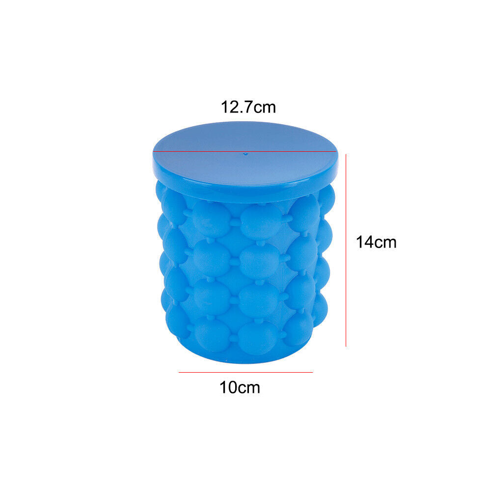 Silicone Ice Bucket Cube Maker Space Saving Revolutionary Drink Holder Picnic