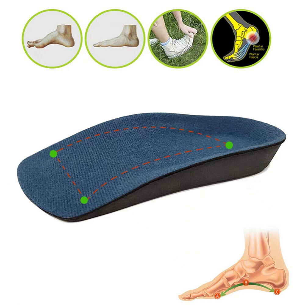 Orthotic Arch Support Insoles For Plantar Fasciitis Fallen Arches Flat Feet 3/4